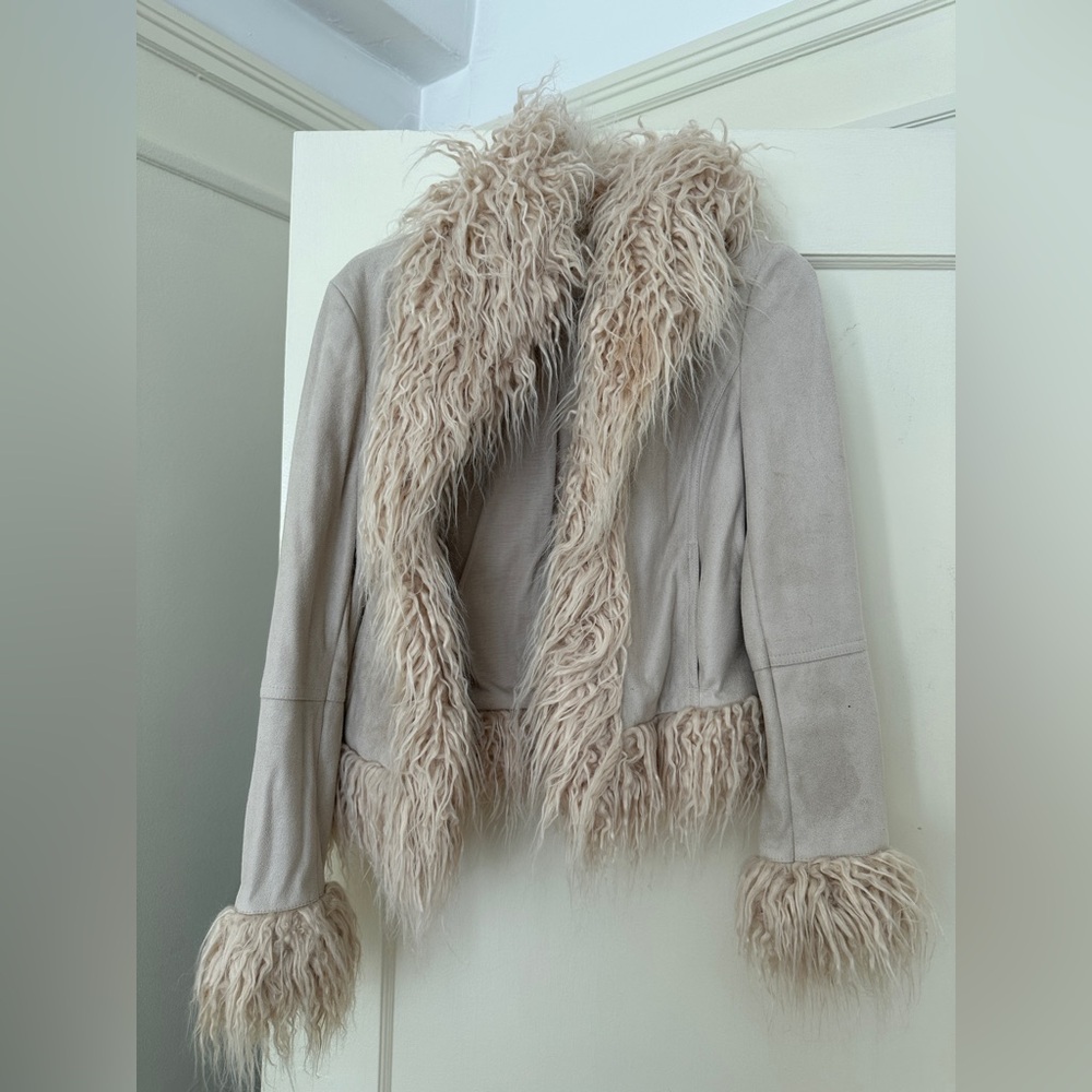 Urban Outfitters Cream Sherpa Jacket